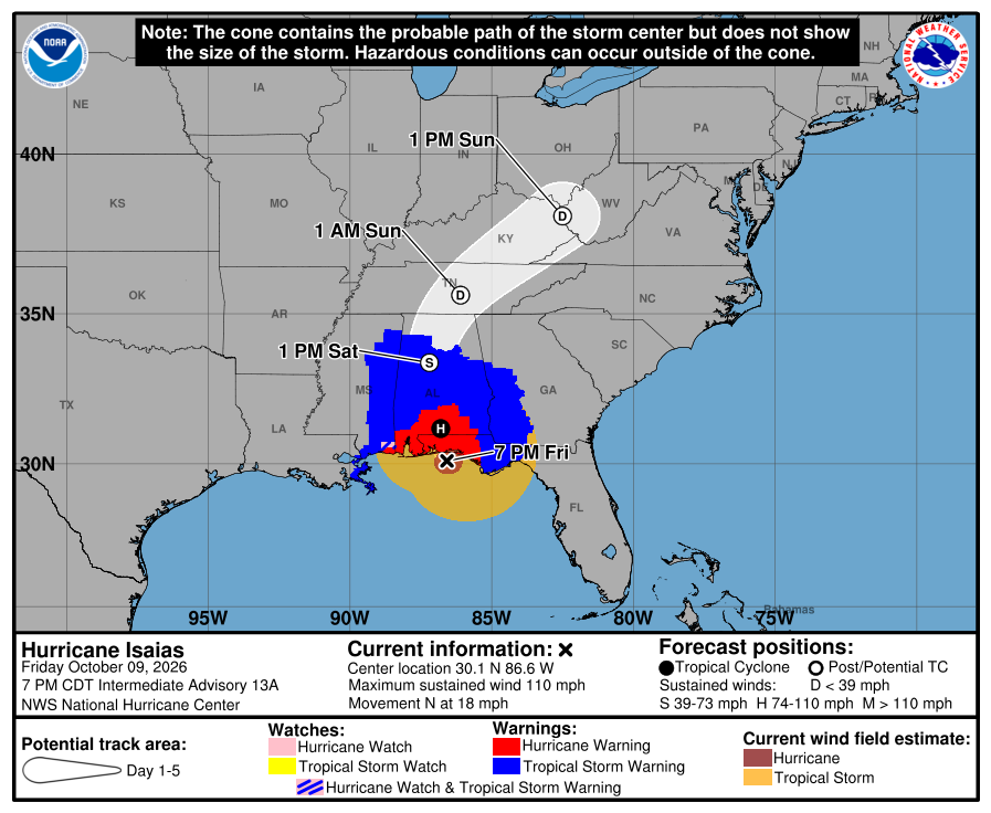 Hurricane Isaias Tracker: Florida Landfall | FloodMaps