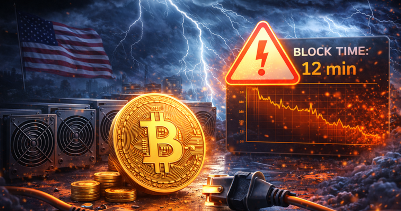 US Storm Slows Bitcoin Block Times to 12 Minutes