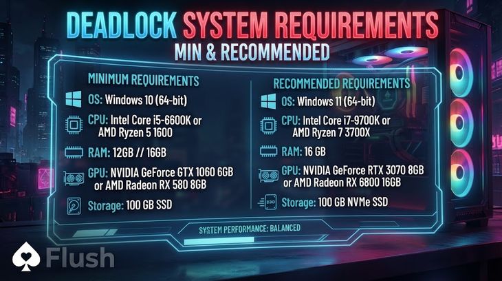Deadlock System Requirements: Min & Recommended
