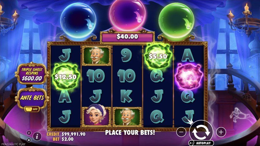 Great Ghosts The haunted mansion grid with all three crystal balls above