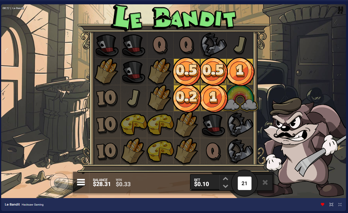 Hacksaw GamingのLe Banditスロットマシン