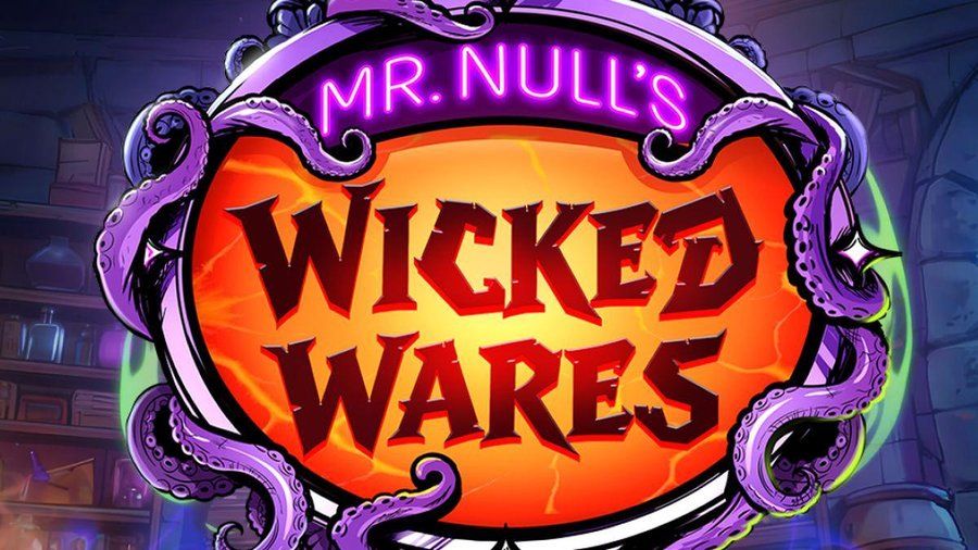Mr Null's Wicked Wares Pragmatic Play official artwork featuring the shopkeeper character and game logo