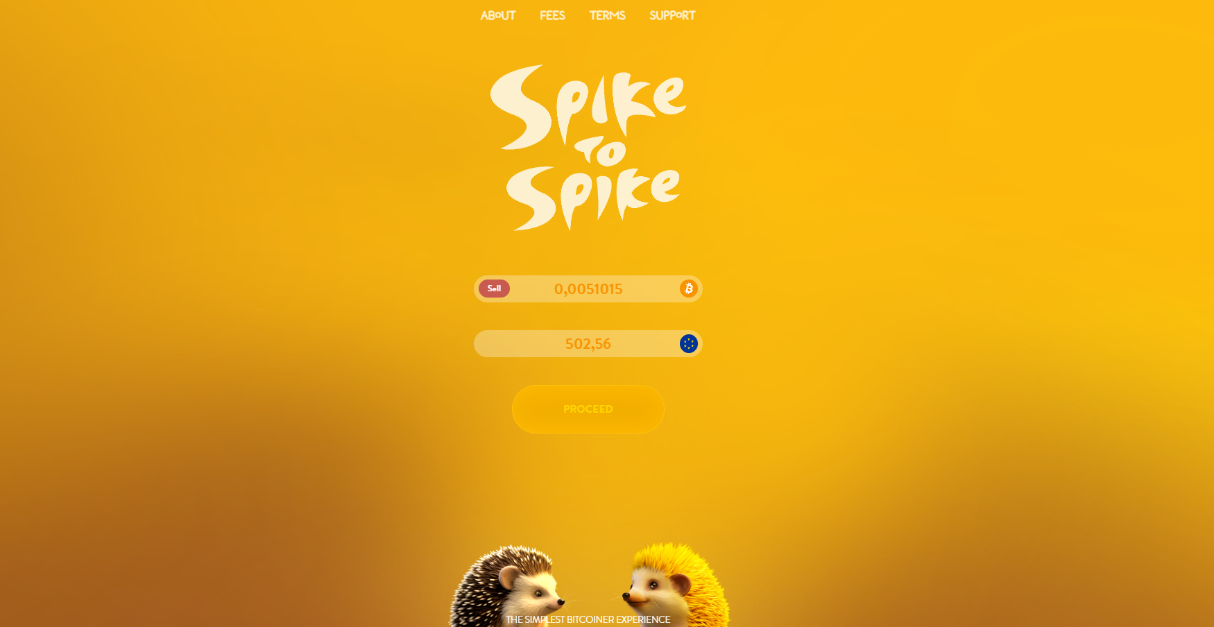 Lightning、Liquid、オンチェーンでBitcoinの数量を選択できるSpiketoSpikeの画面。法定通貨の選択肢と取引ボタン付き - Flush