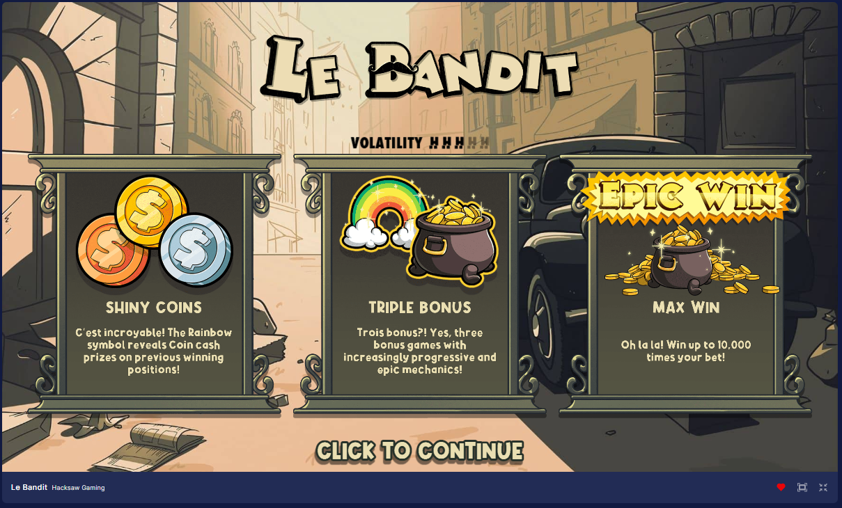 Hacksaw GamingのLe Bandit - Flushオンラインカジノでプレイ