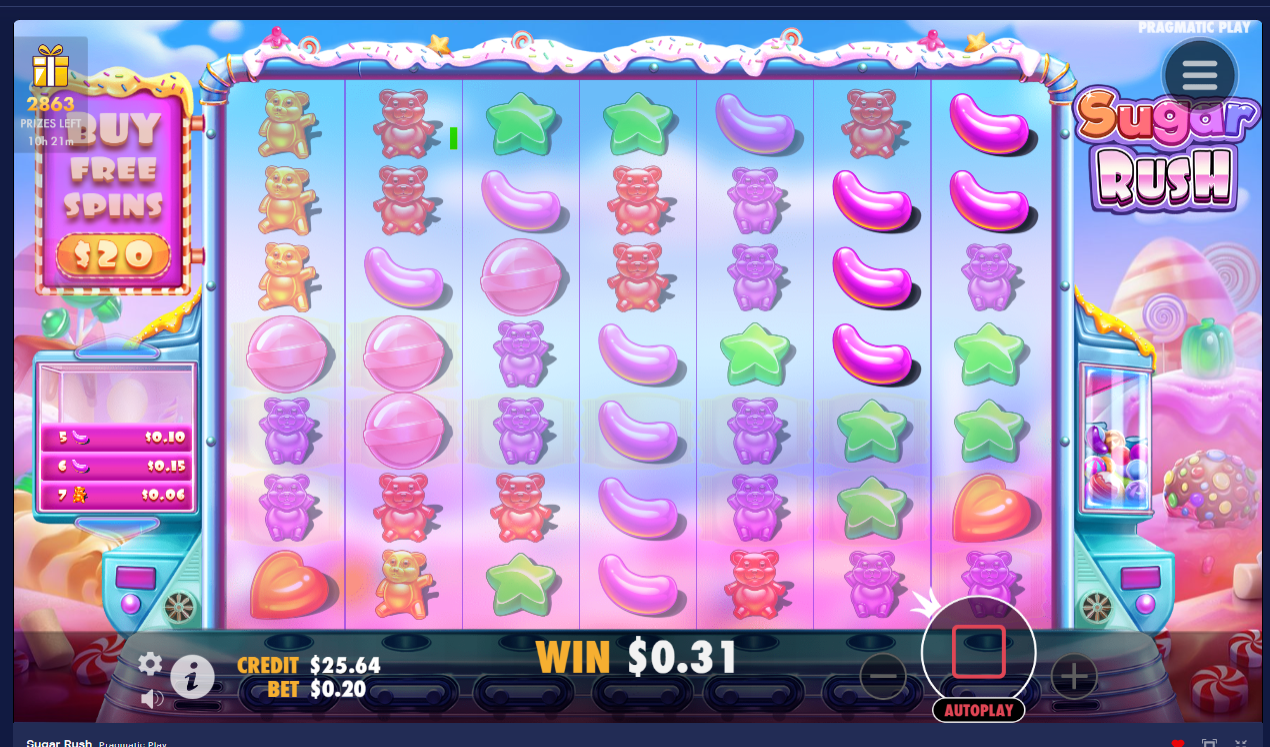 Pragmatic PlayのSugar Rushスロット