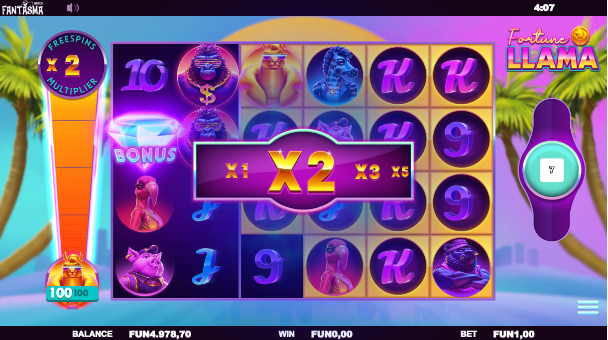 Fortune Llama Fantasma 슬롯에서 채워지는 Fortune Meter - Flush