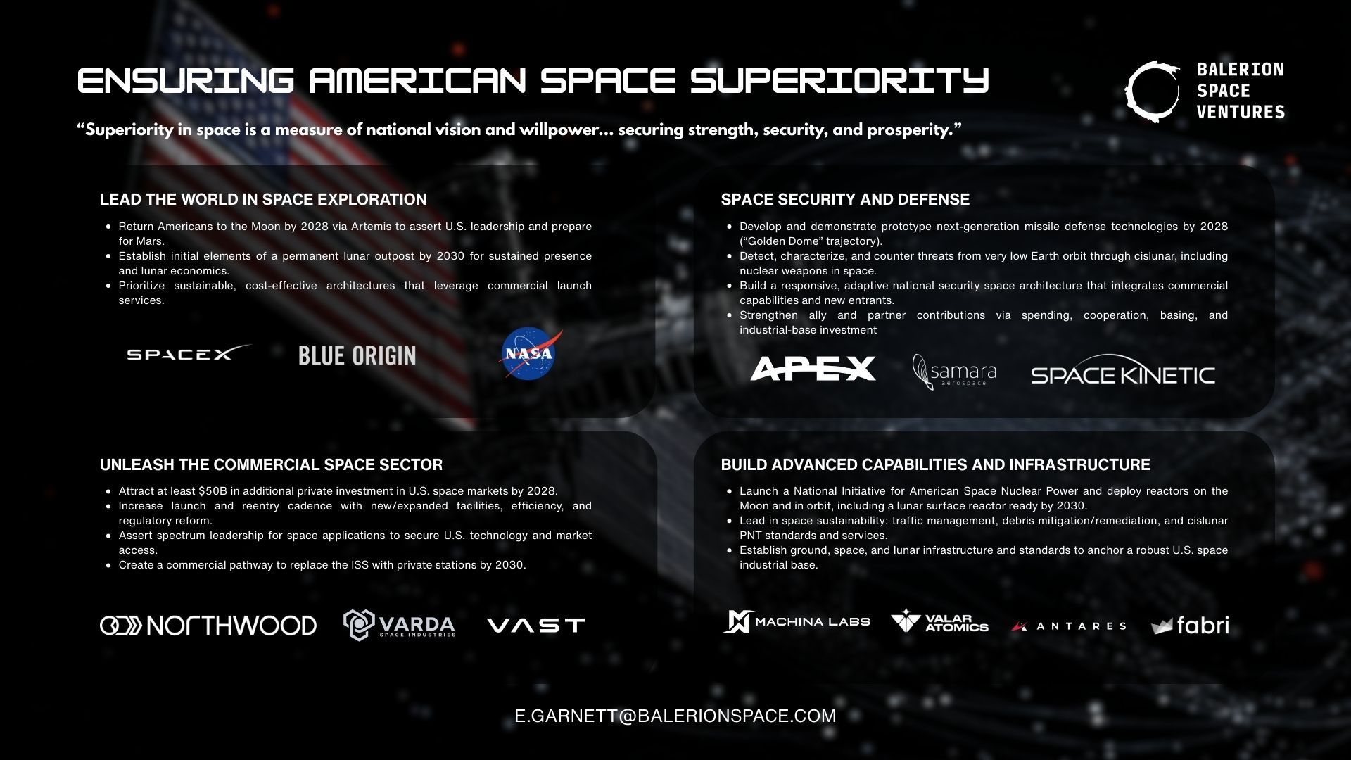 Ensuring American Space Superiority