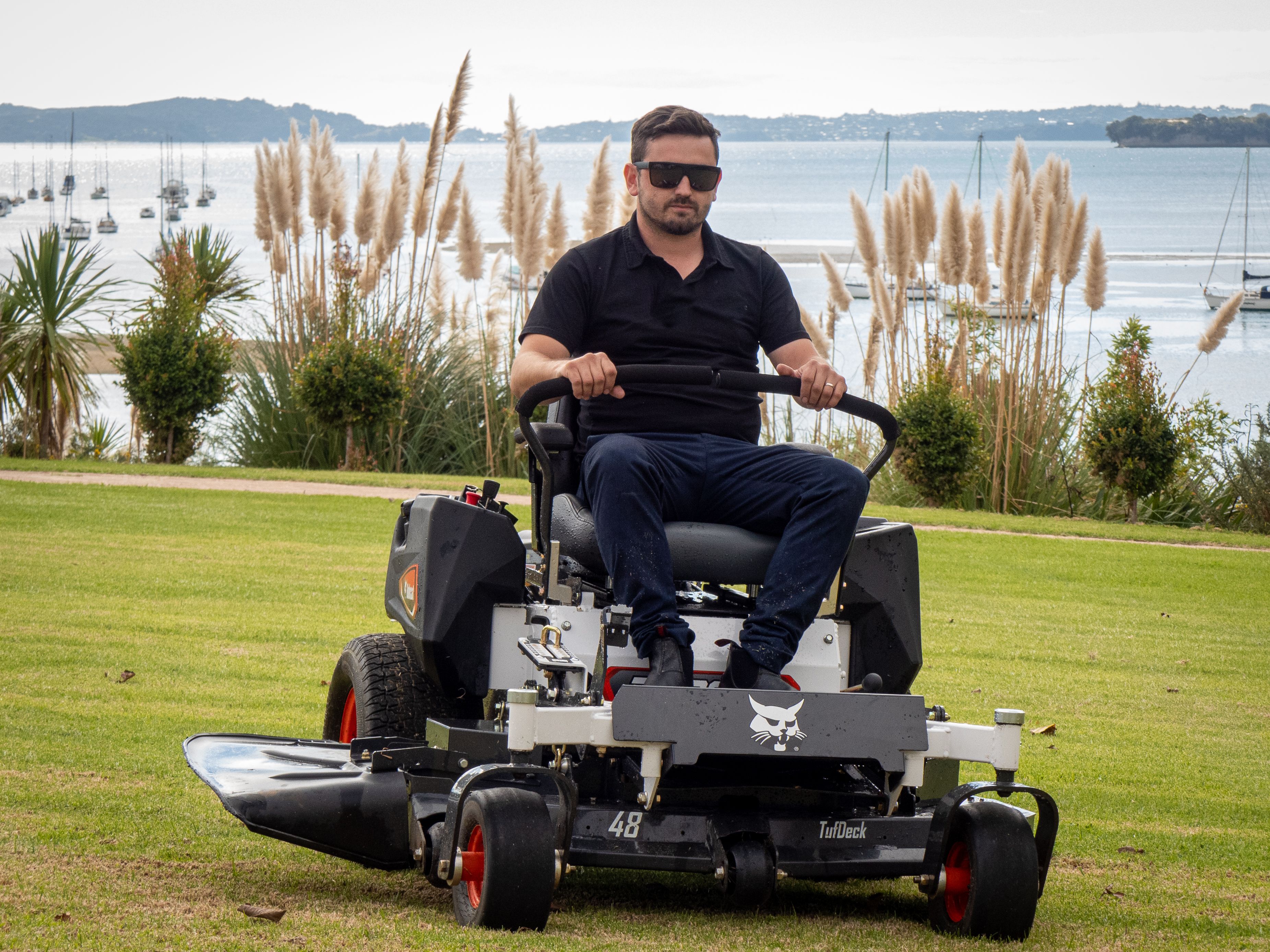 closer up of bobcat mower