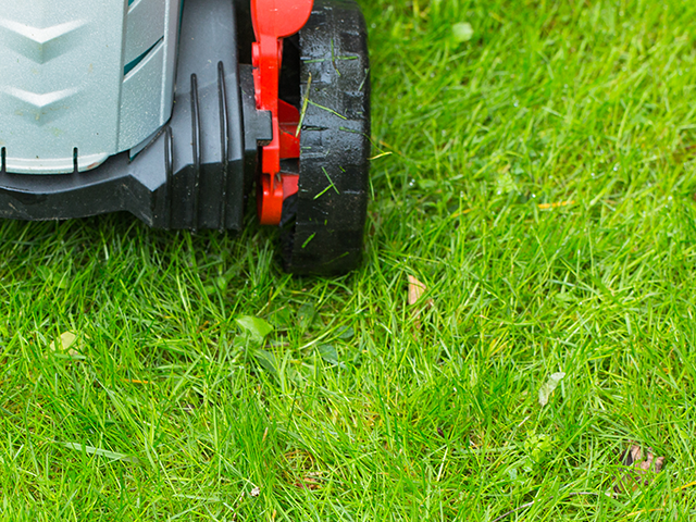 close up of bobcat mower