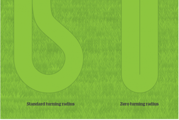 Types of mower steering radius