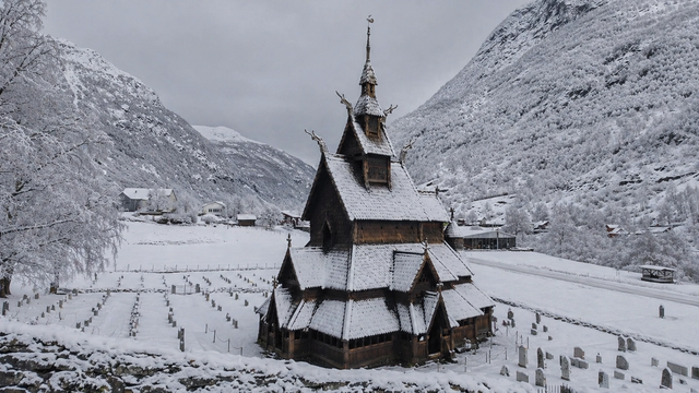Borgund Stave Church & Stegastein Viewpoint - Winter