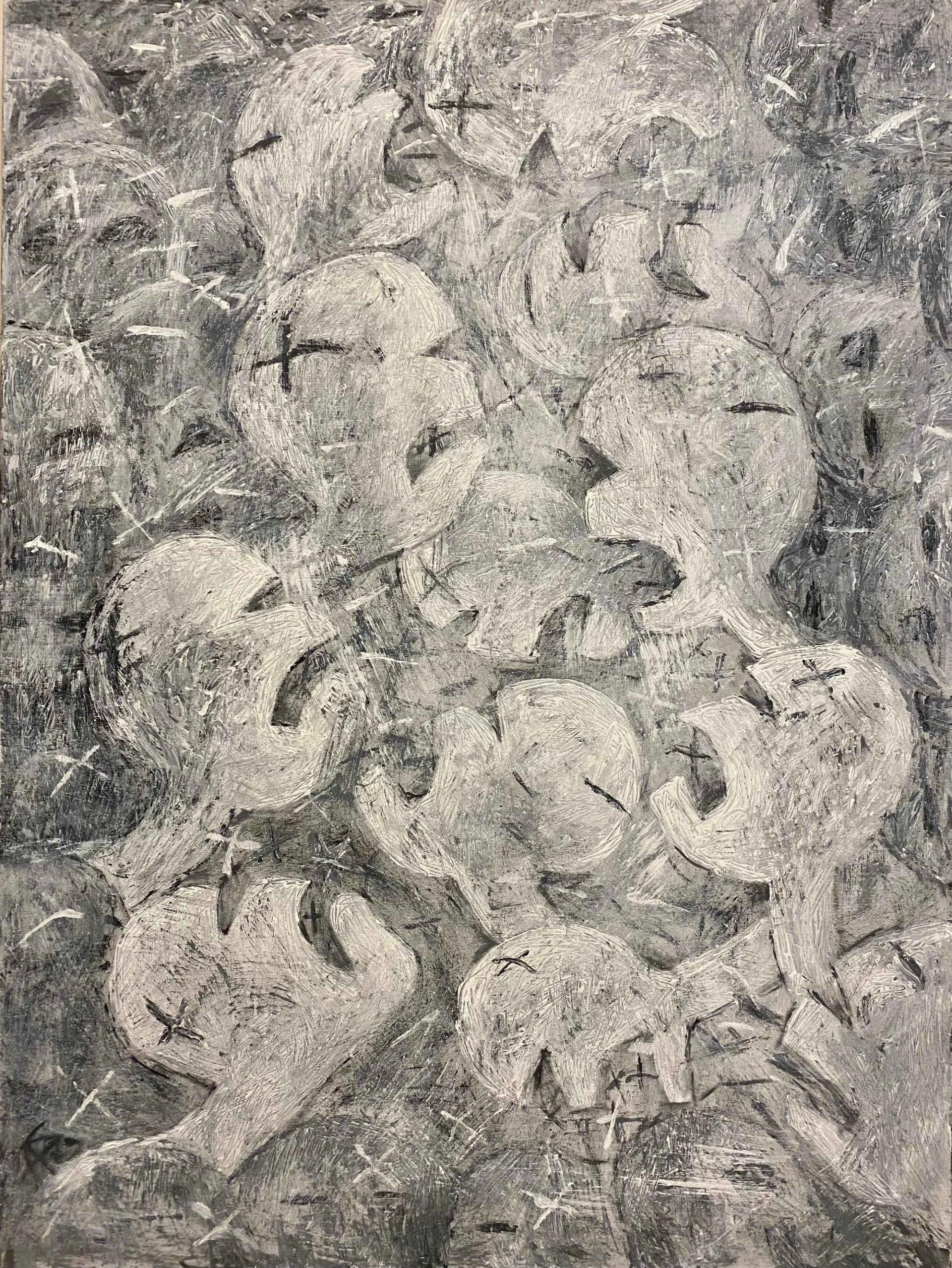 Kumbara — 80 x 60 cm, acrylic on canvas, 2023