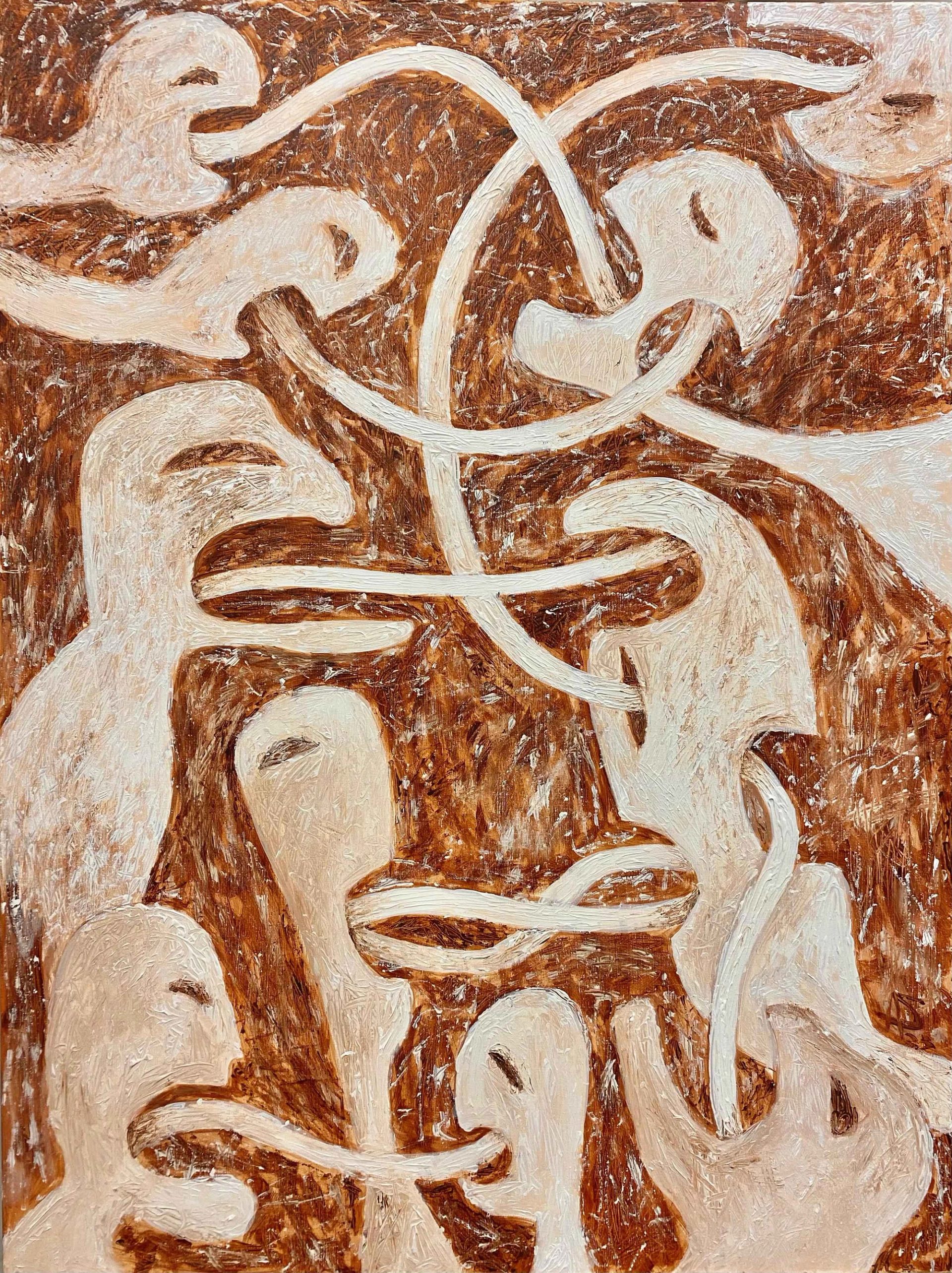 Evil Tongues — 80 x 60 cm, acrylic on canvas, 2023