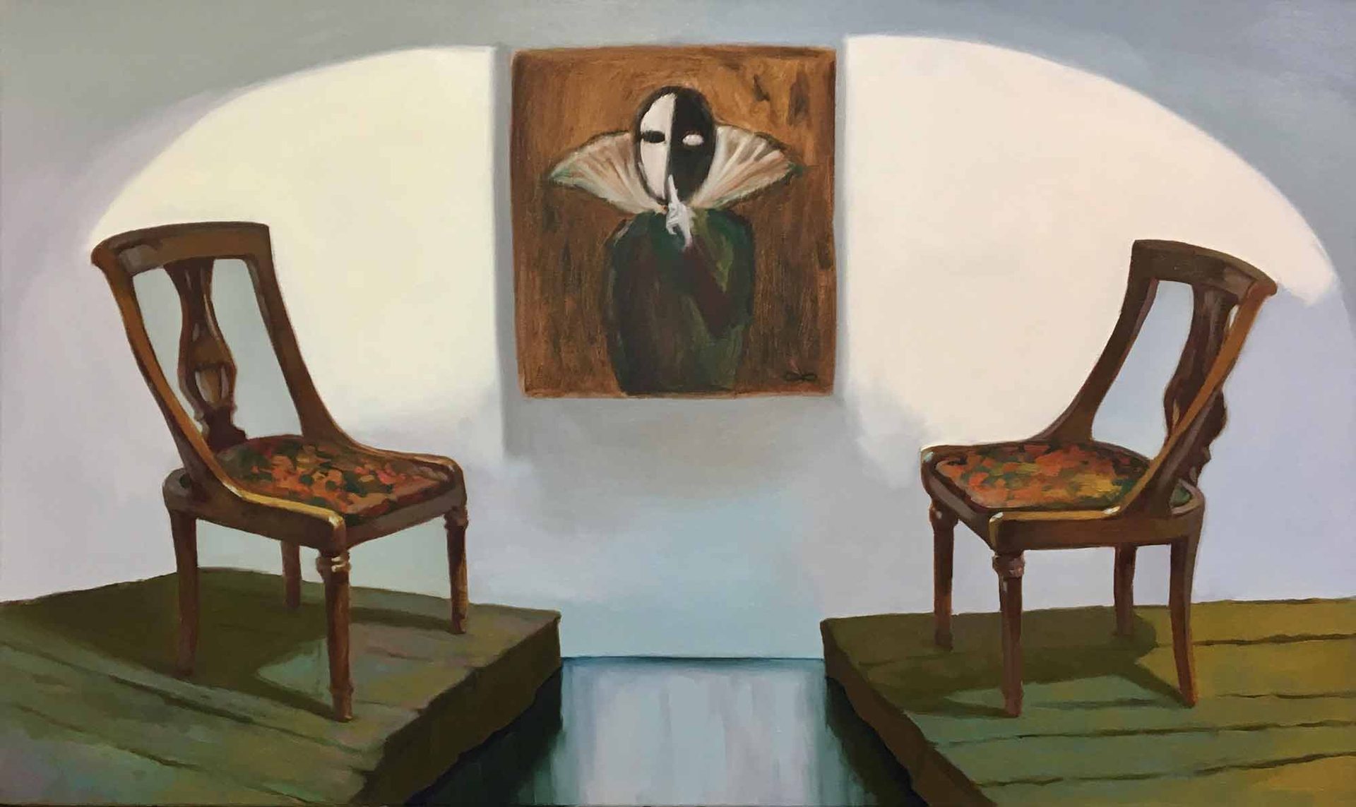 Conversation —  60 x100, Oil on canvas, 2018