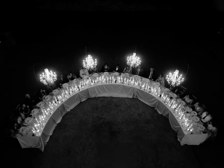 curved wedding table