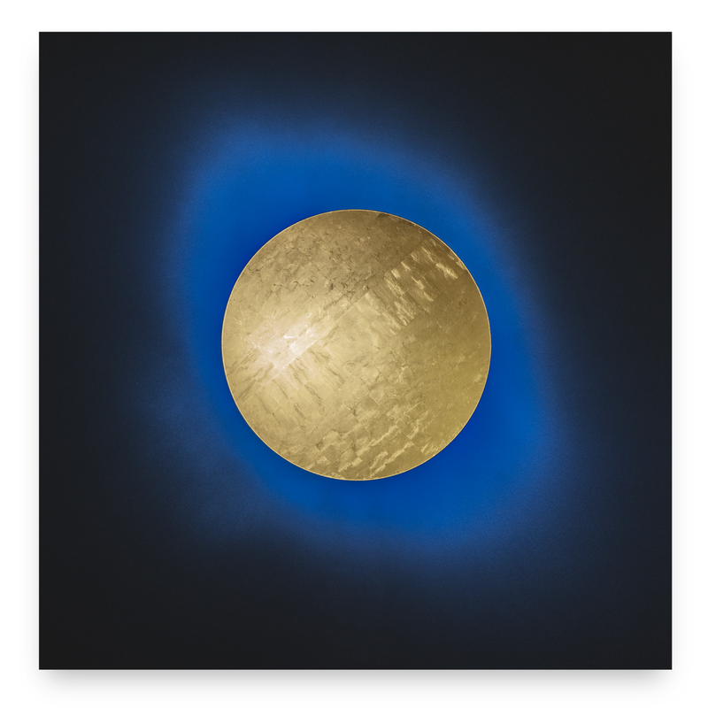 On a sliver of sun, she travels toward the moon