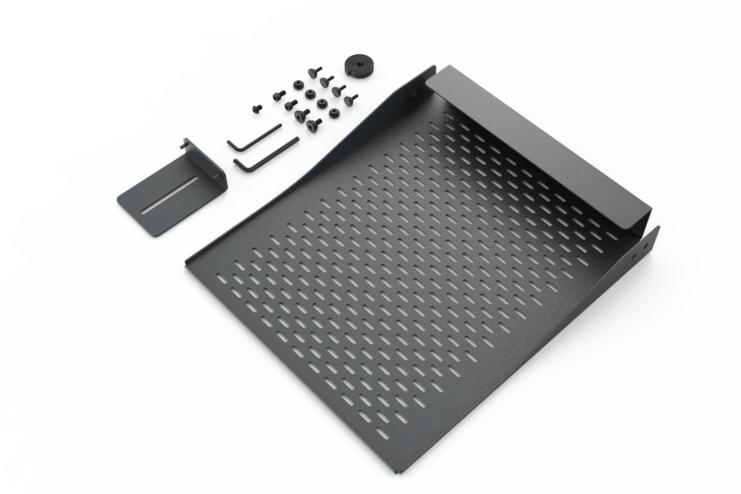 Device panel for Hecker AV Cart
PTZ camera adapter
Hook and loop strap
Assembly hardware