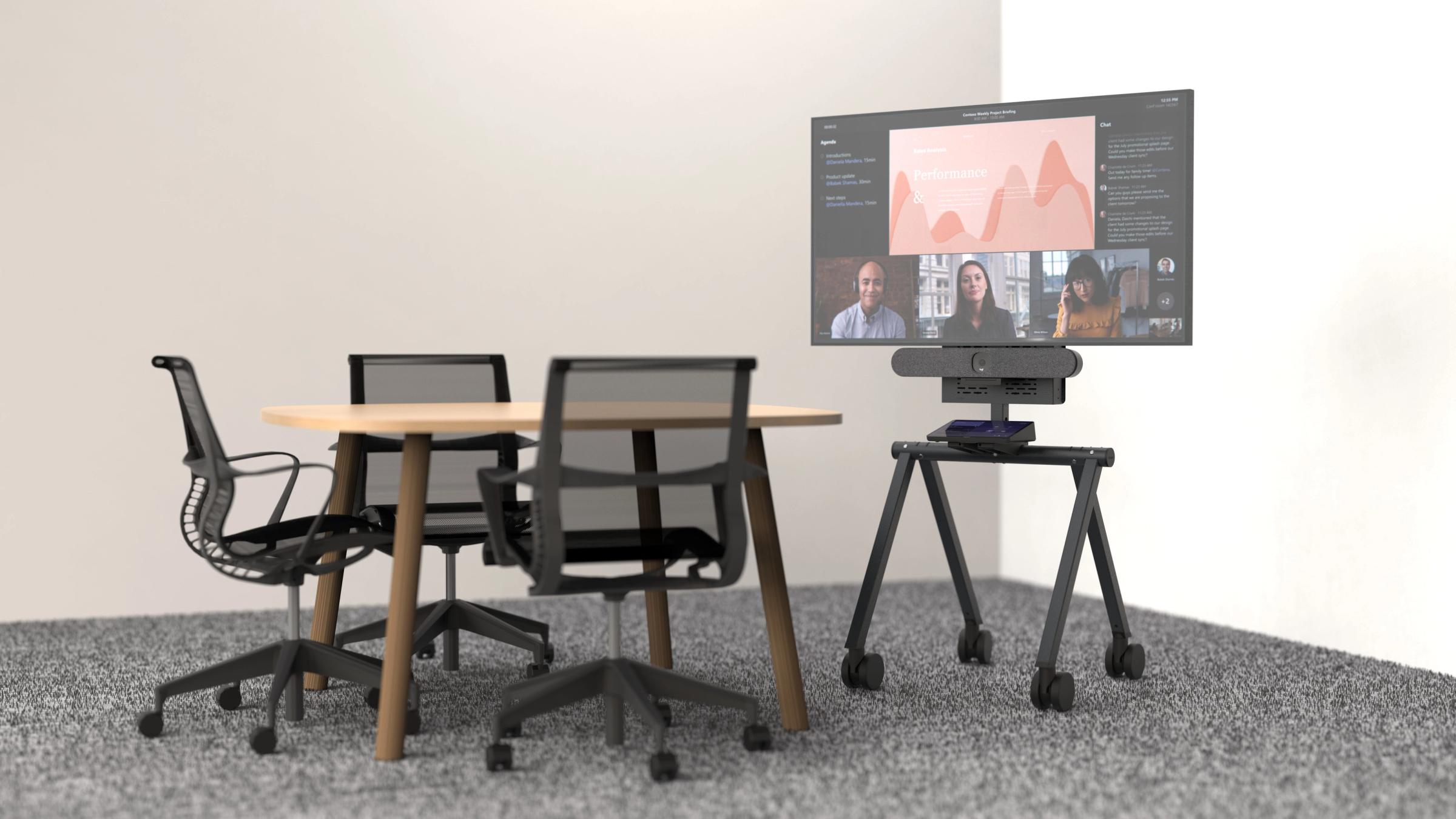 Fits seamlessly into any small meeting room.