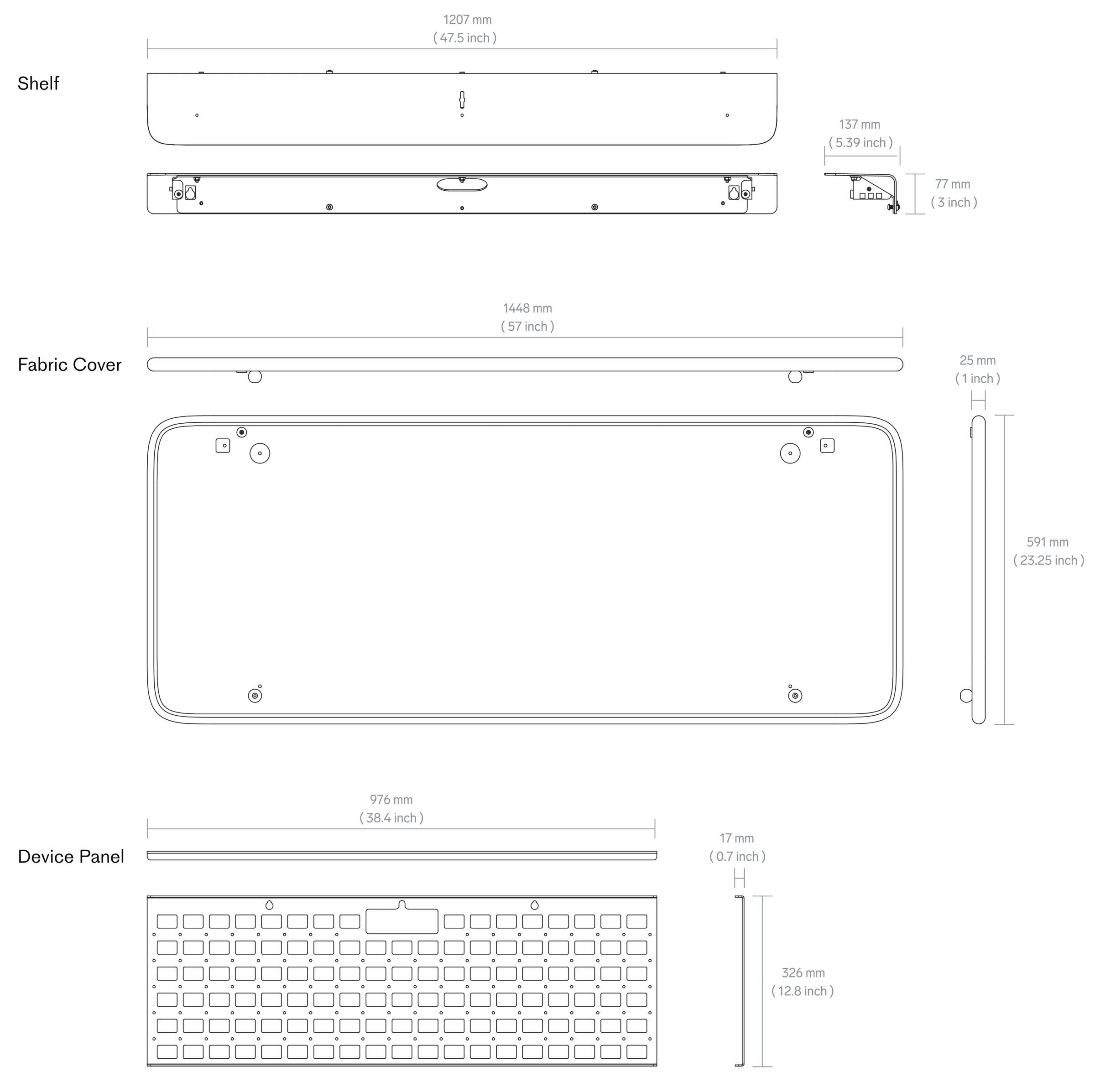 Product technical drawing