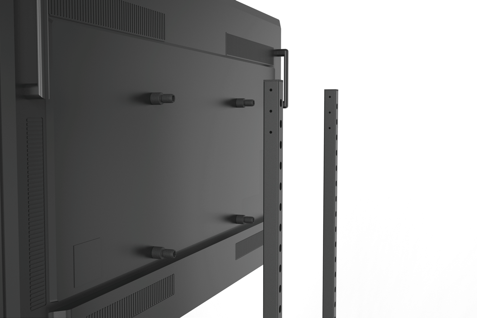 30-second, tool-free display mounting.