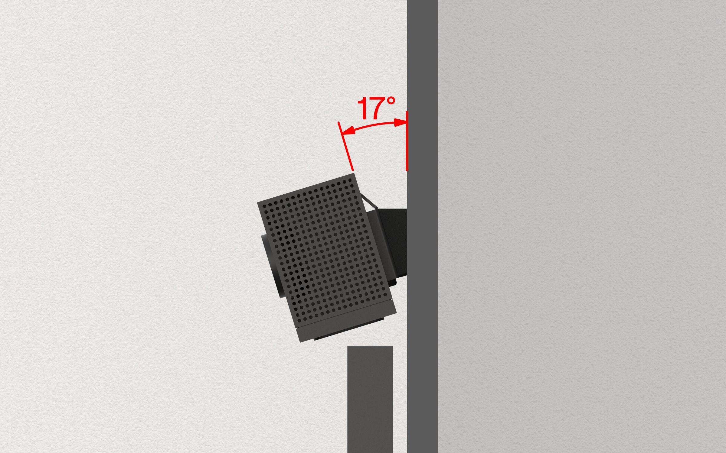 Purpose-Built 17° Downward Viewing Angle