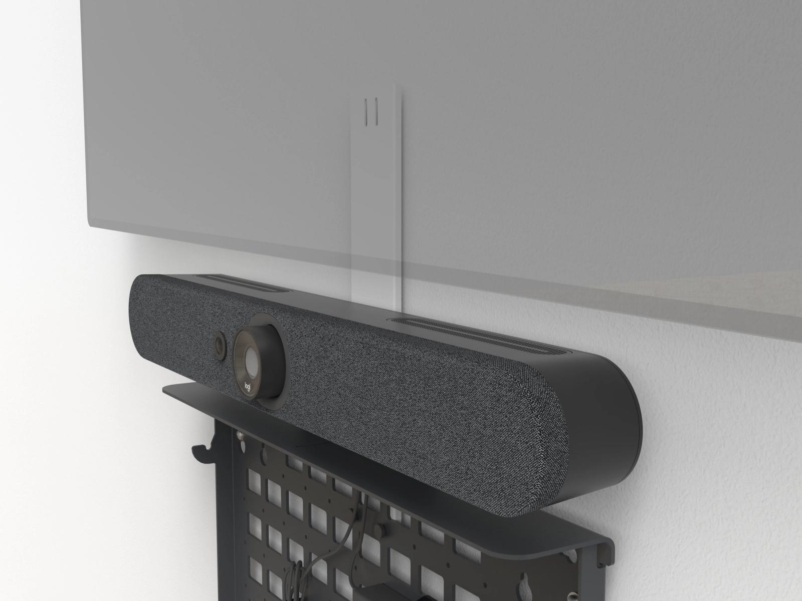A little easier to obscure the cables.
