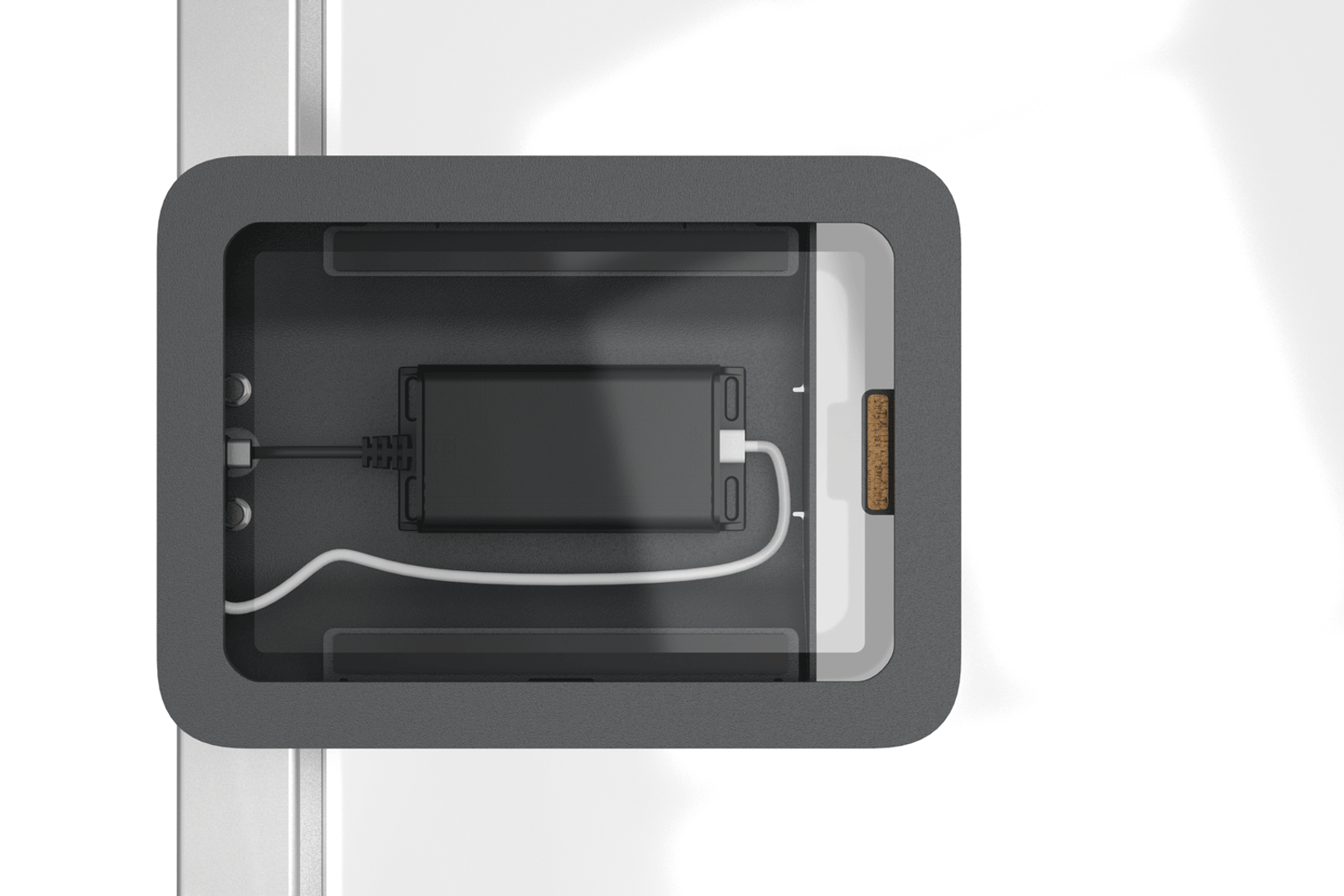 PoE adapter compartment.