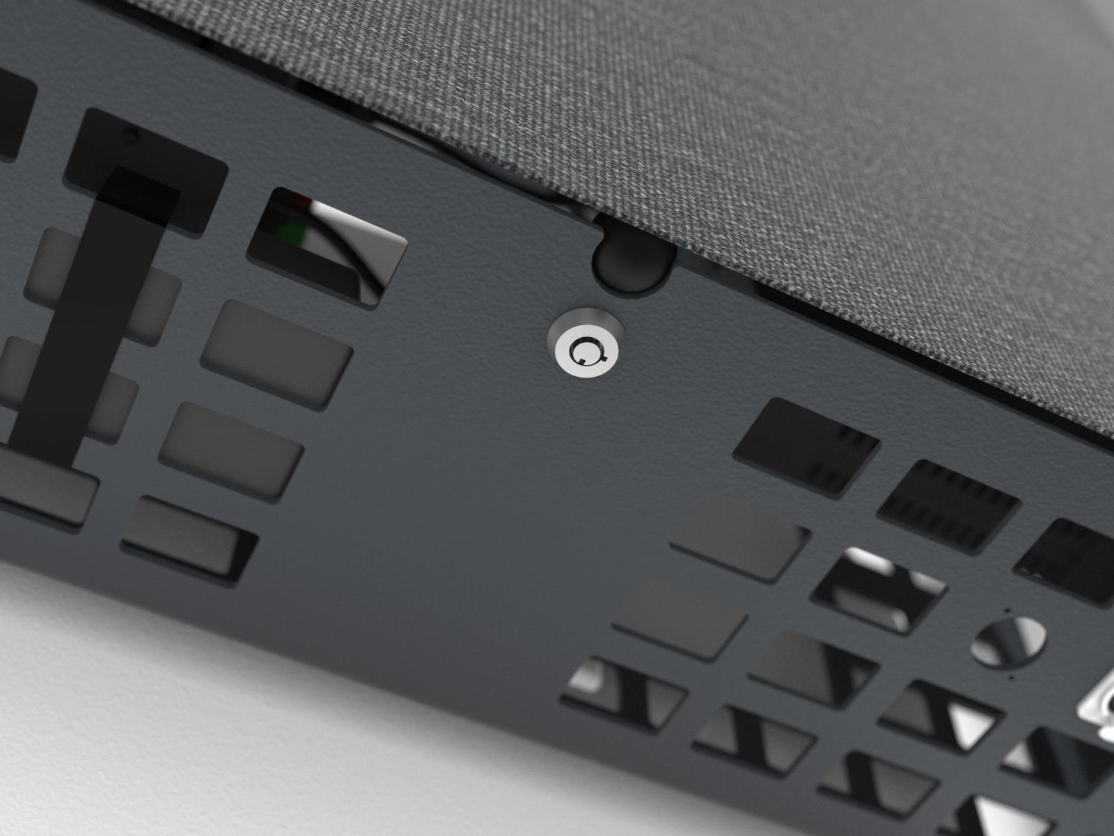 Lockable front panel.