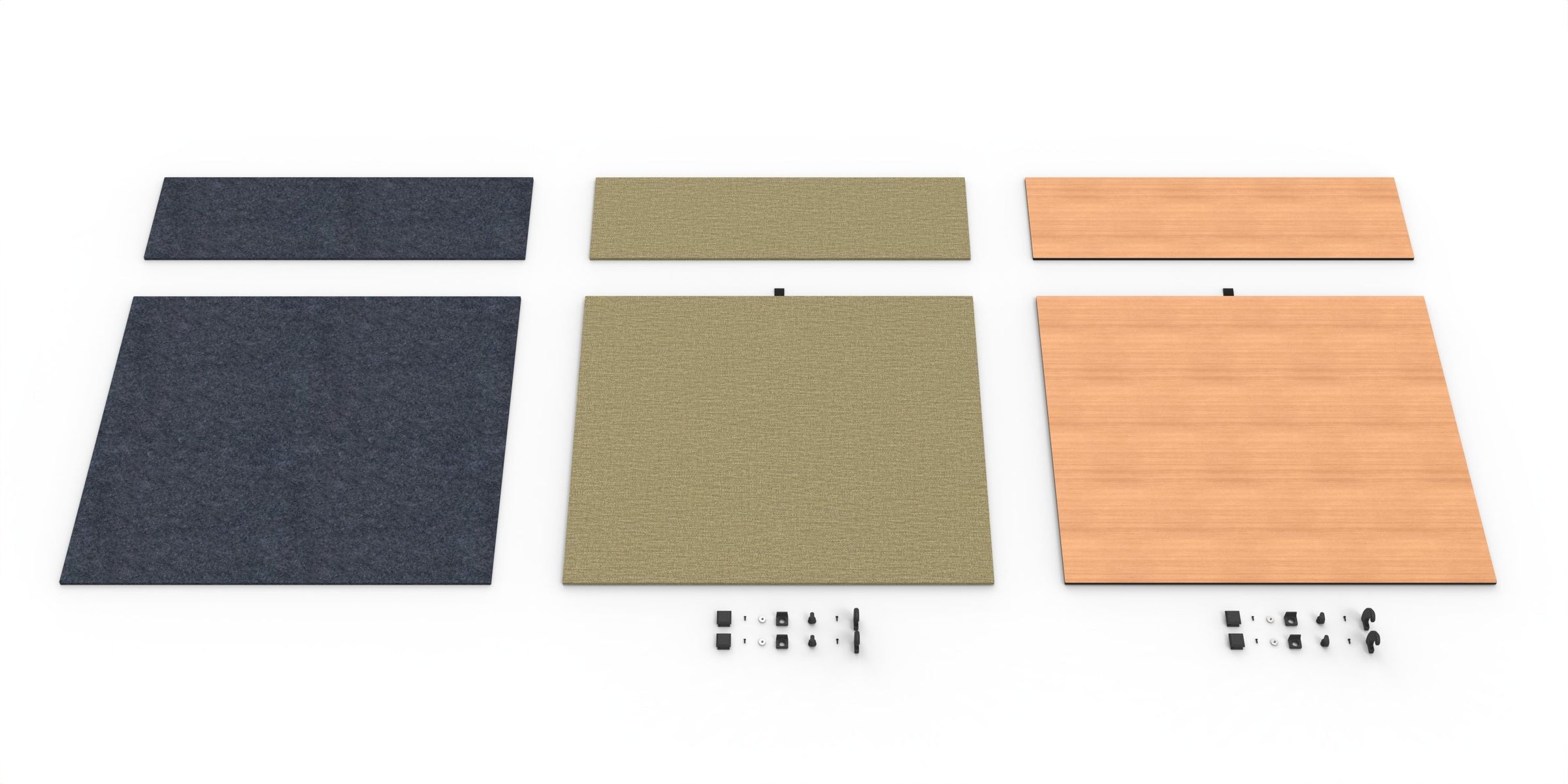 One backsplash
One front panel