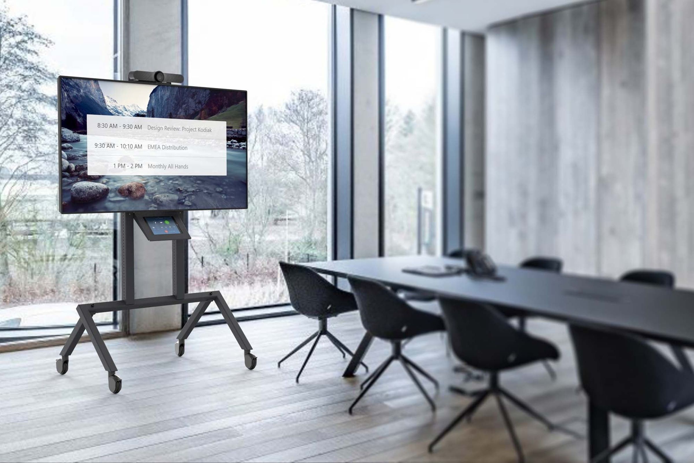 Deploy self-contained video meeting carts across your enterprise.
