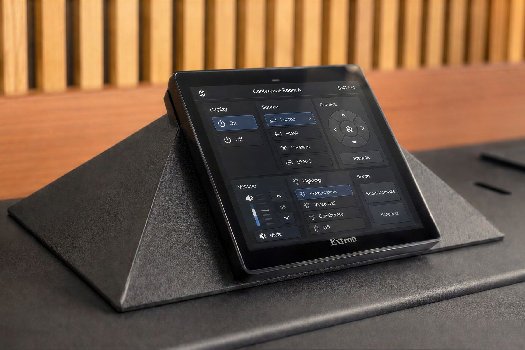 Lectern control panel and teaching surface reference