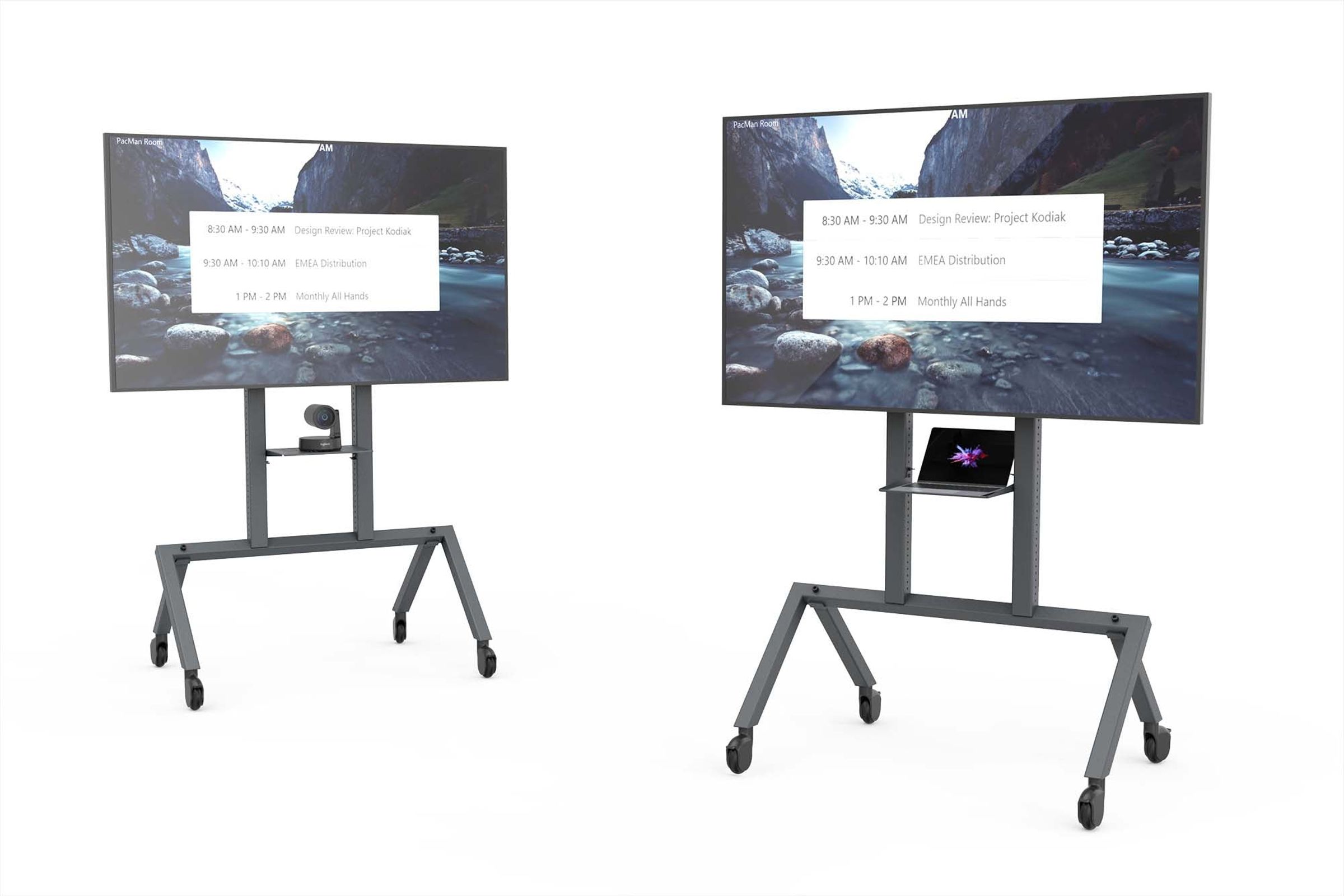 Reversible mounting for two configurations.