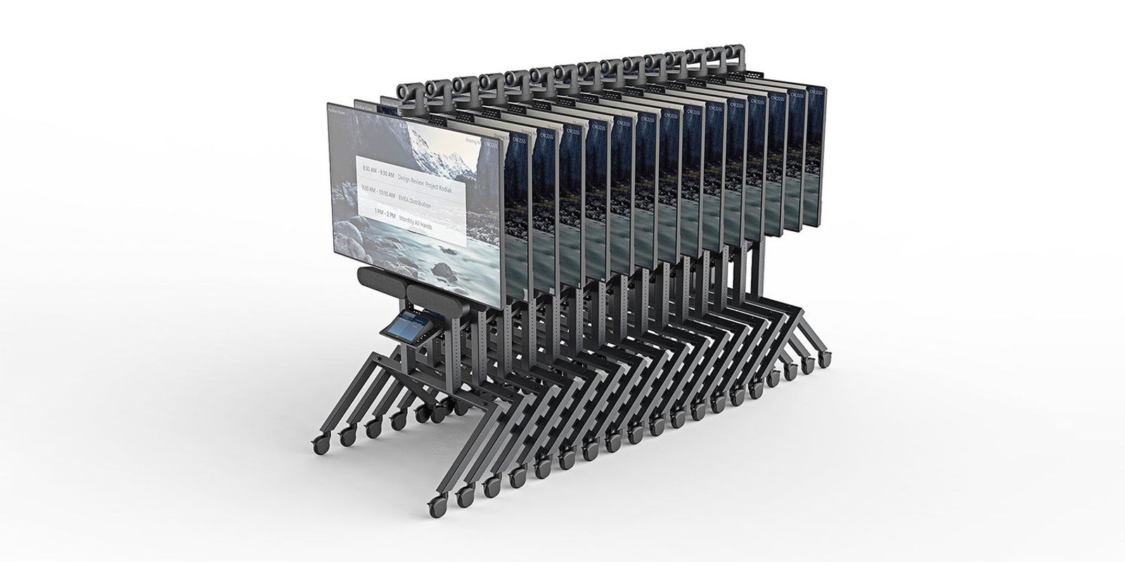 Compact nesting storage.