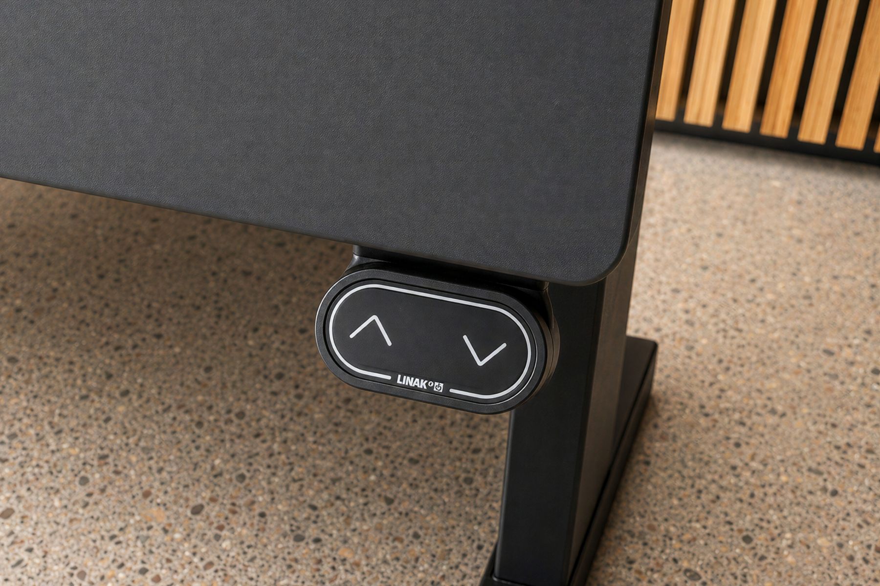 Instructor teaching from a height-adjustable lectern placeholder image.