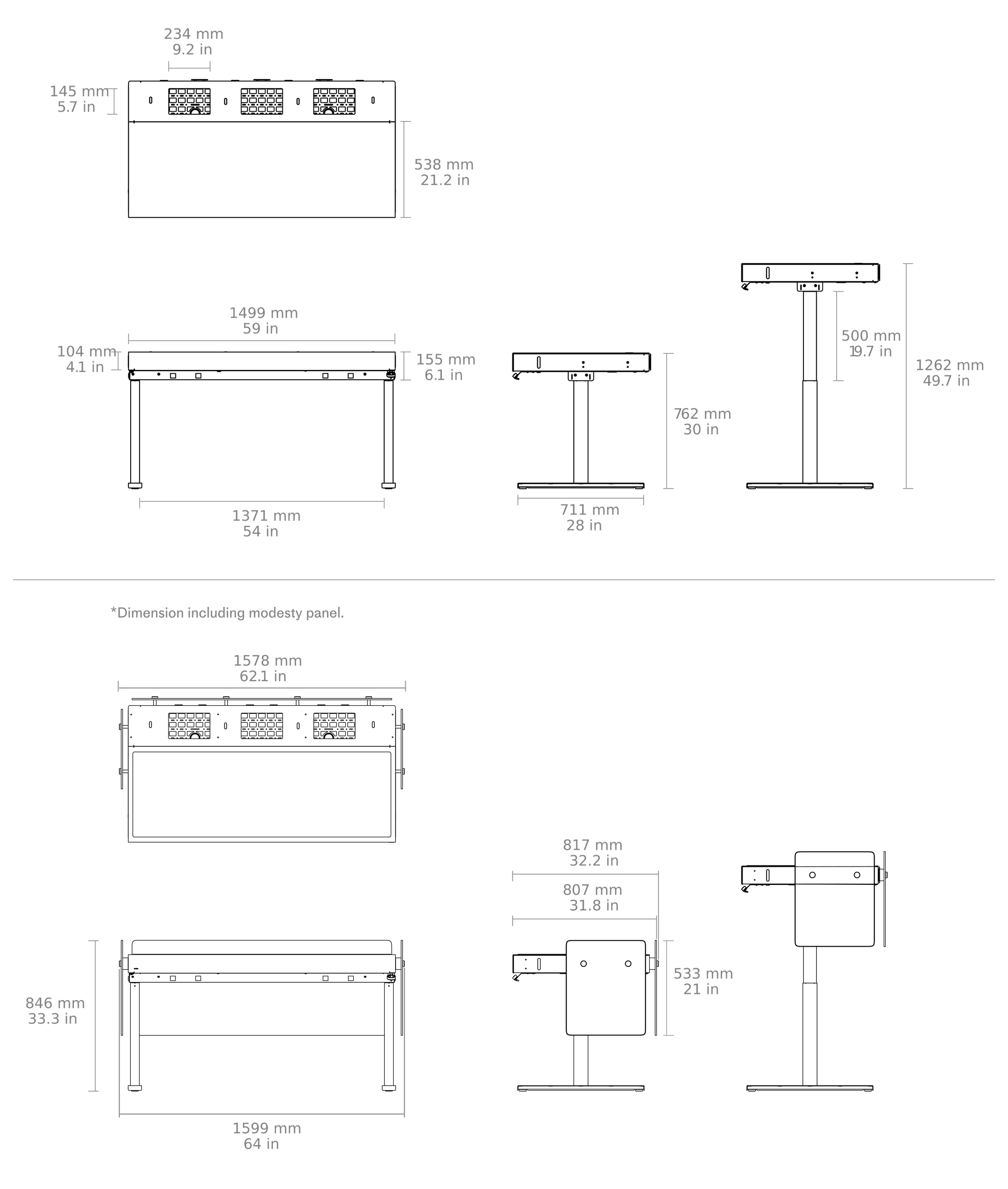 Product technical drawing