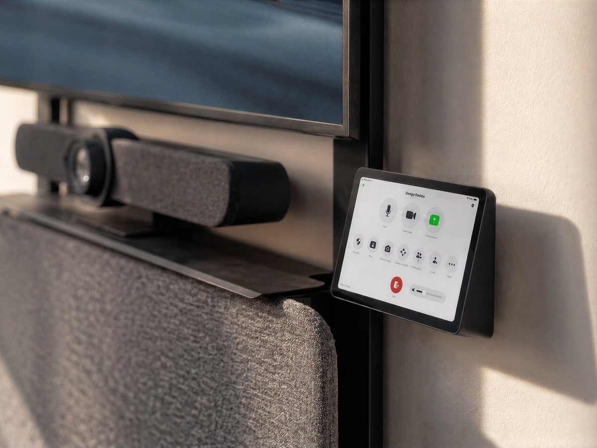 AV deployment detail representing a controller mount.