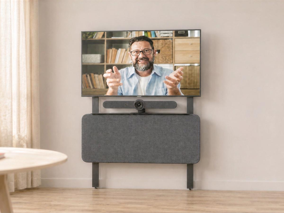 Single-display AV Wall Structure supporting a commercial display.