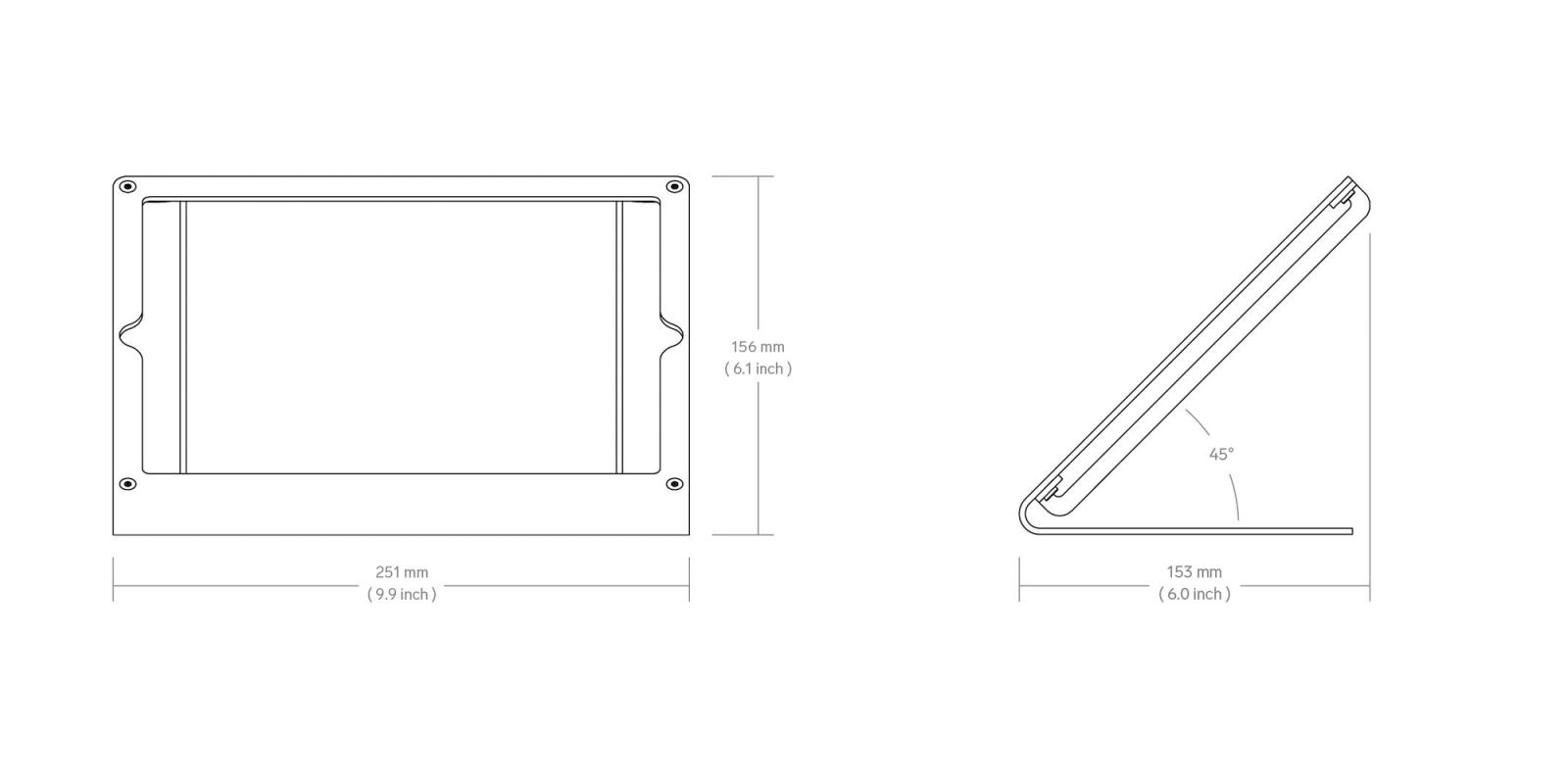Product technical drawing