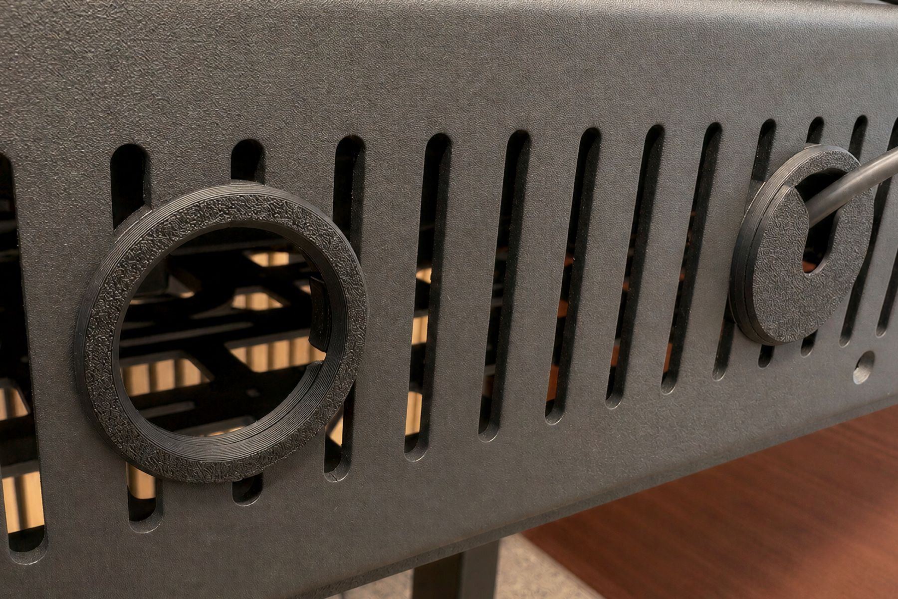 Designated cable pathway reference for a lectern installation
