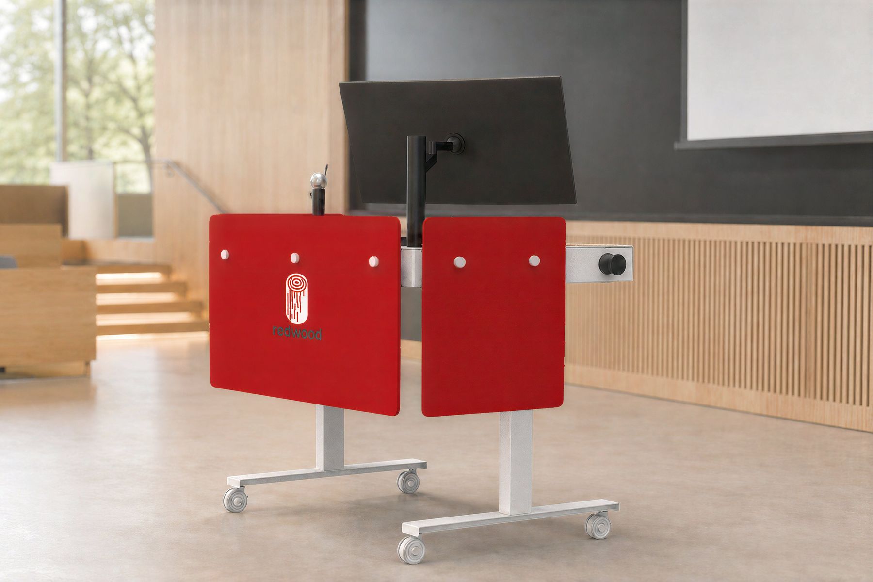 Standard Modesty Panel Set installed on Heckler Lectern 4U.