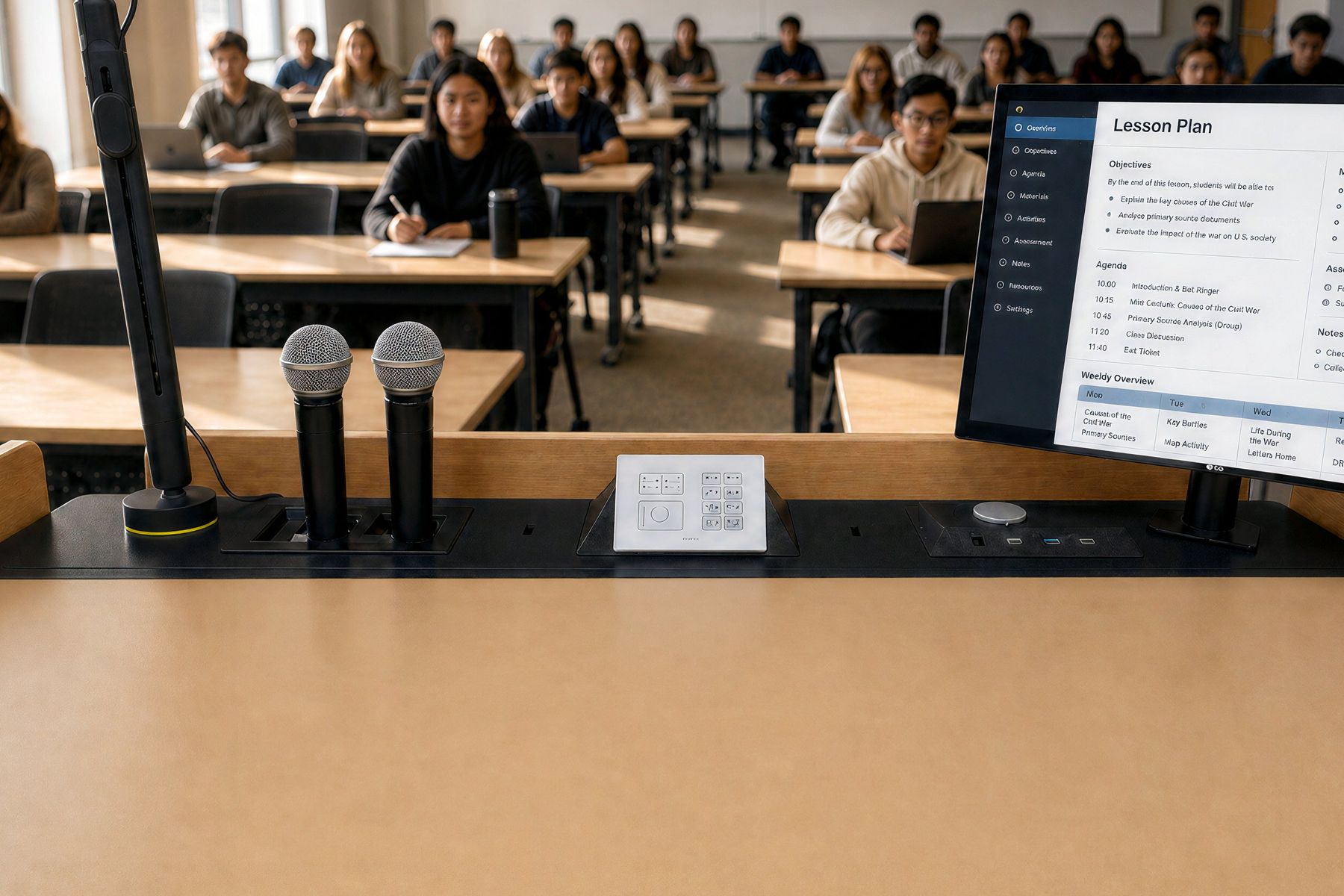 Teaching surface placeholder image for Heckler Lectern work surface detail.