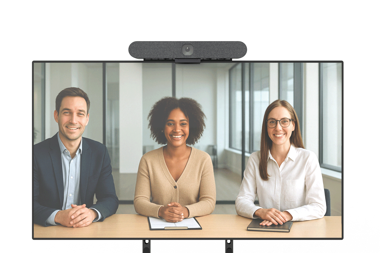 Universal video bar compatibility.