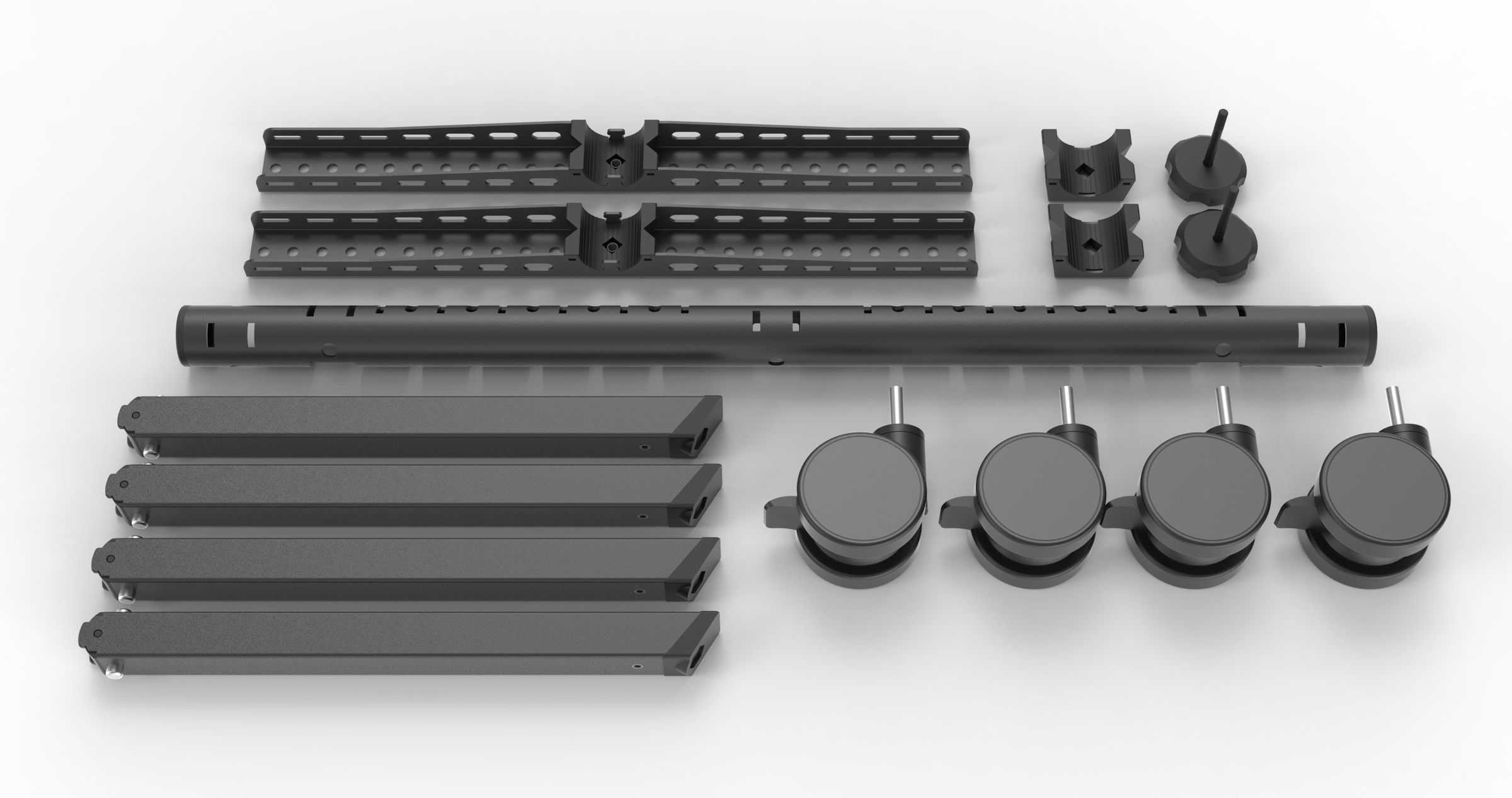 Heckler Confidence Stand structure and casters
Packout rings and straps