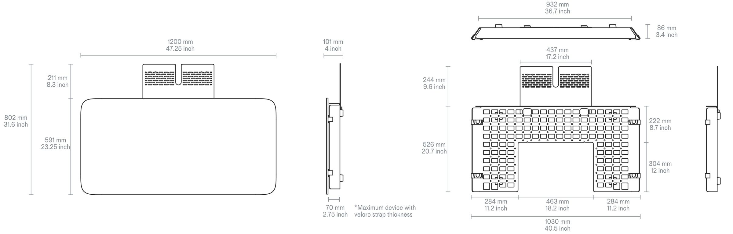 Product technical drawing