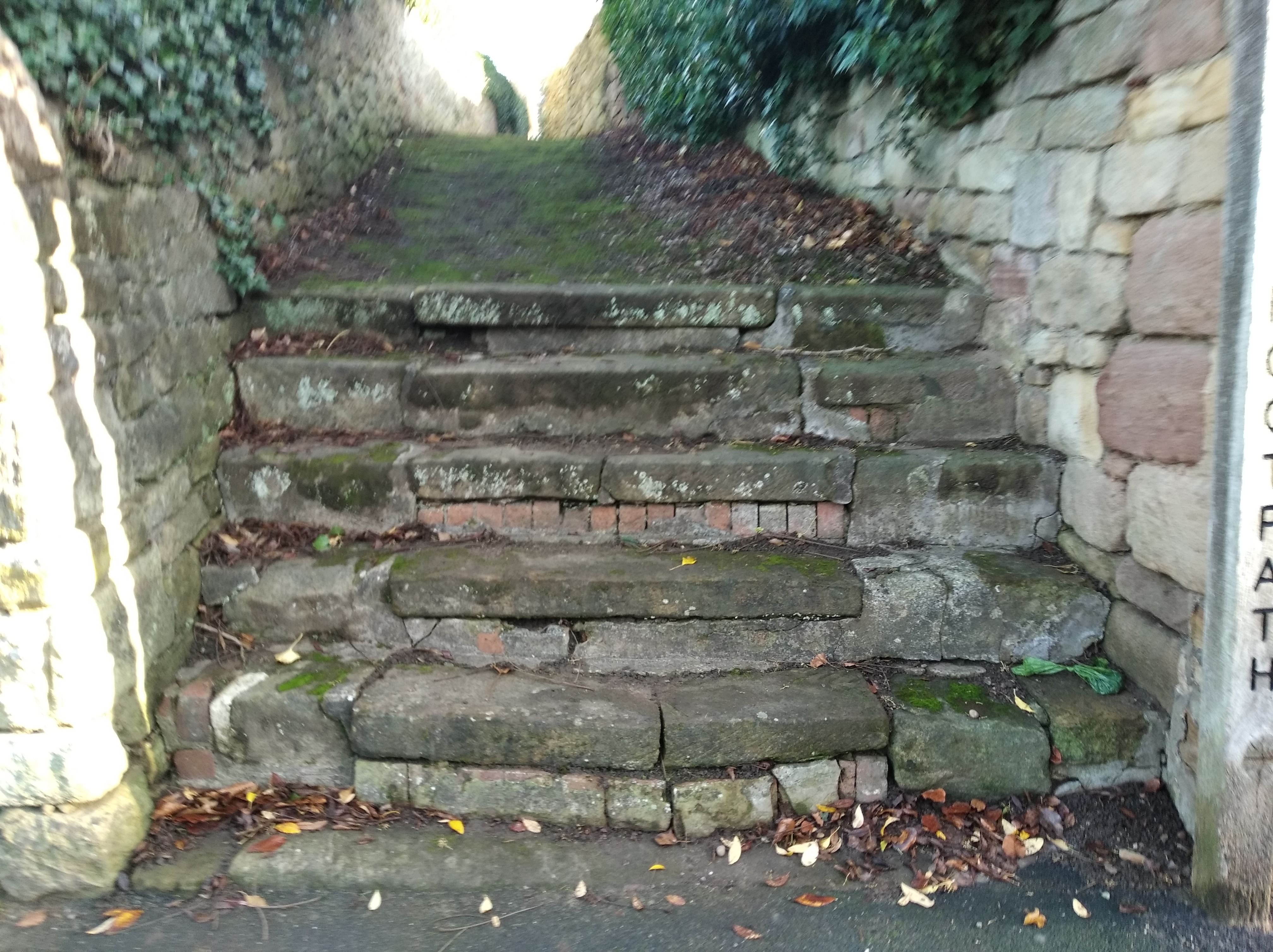 Large uneven steps