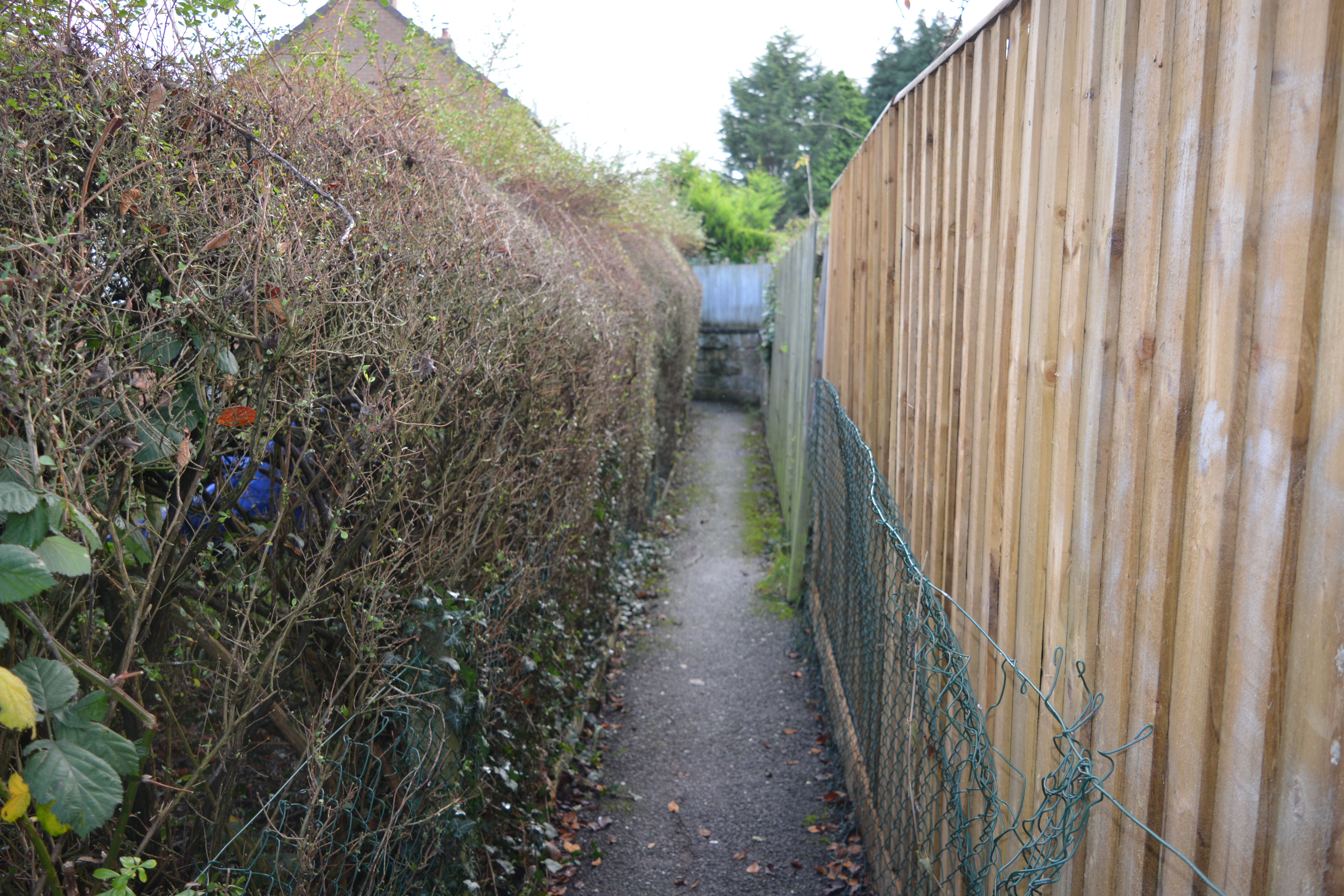narrow path only 0.8m wide