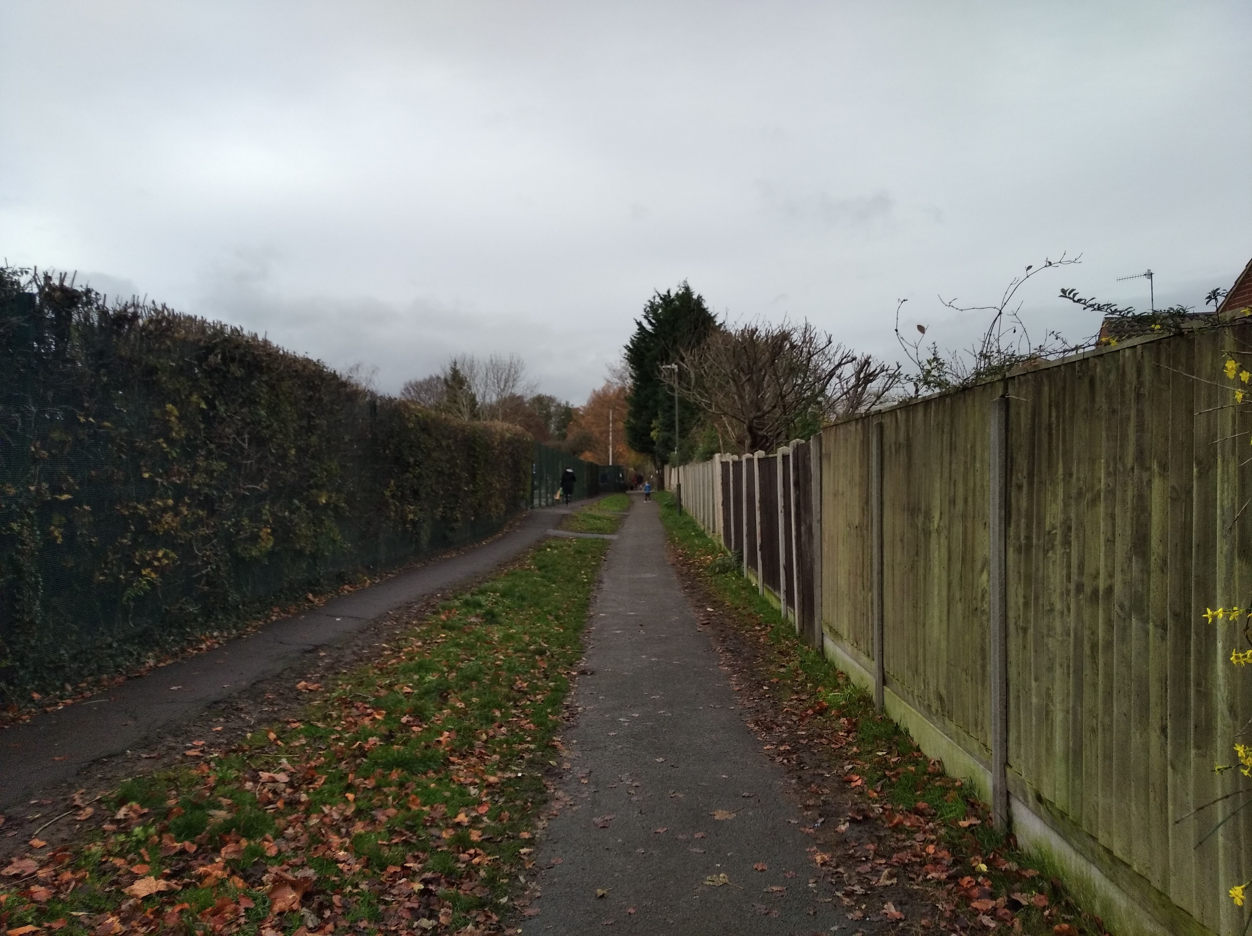 Two paths in this section by the Meadows Primary School