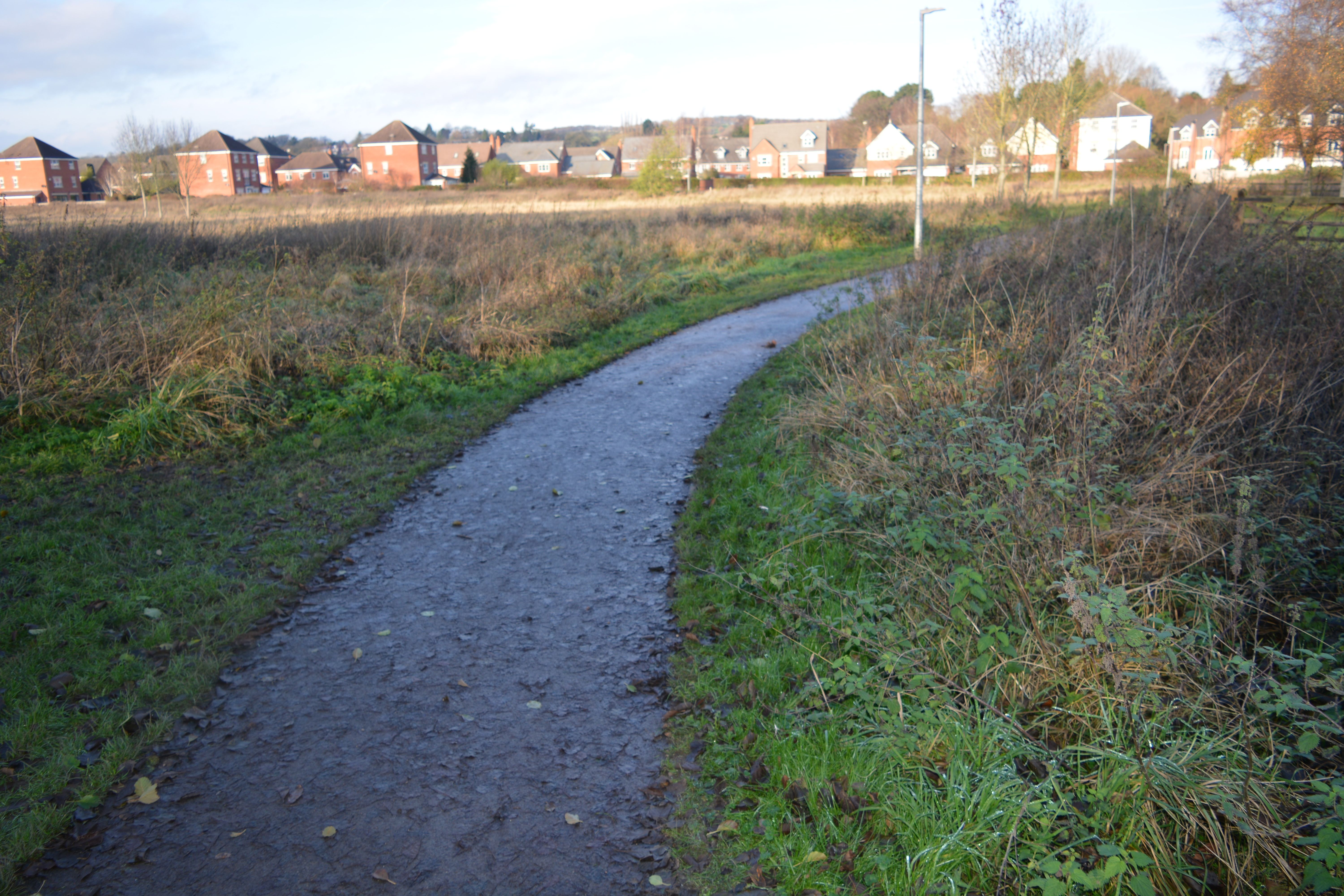 Path across the meadow to Holloway Road