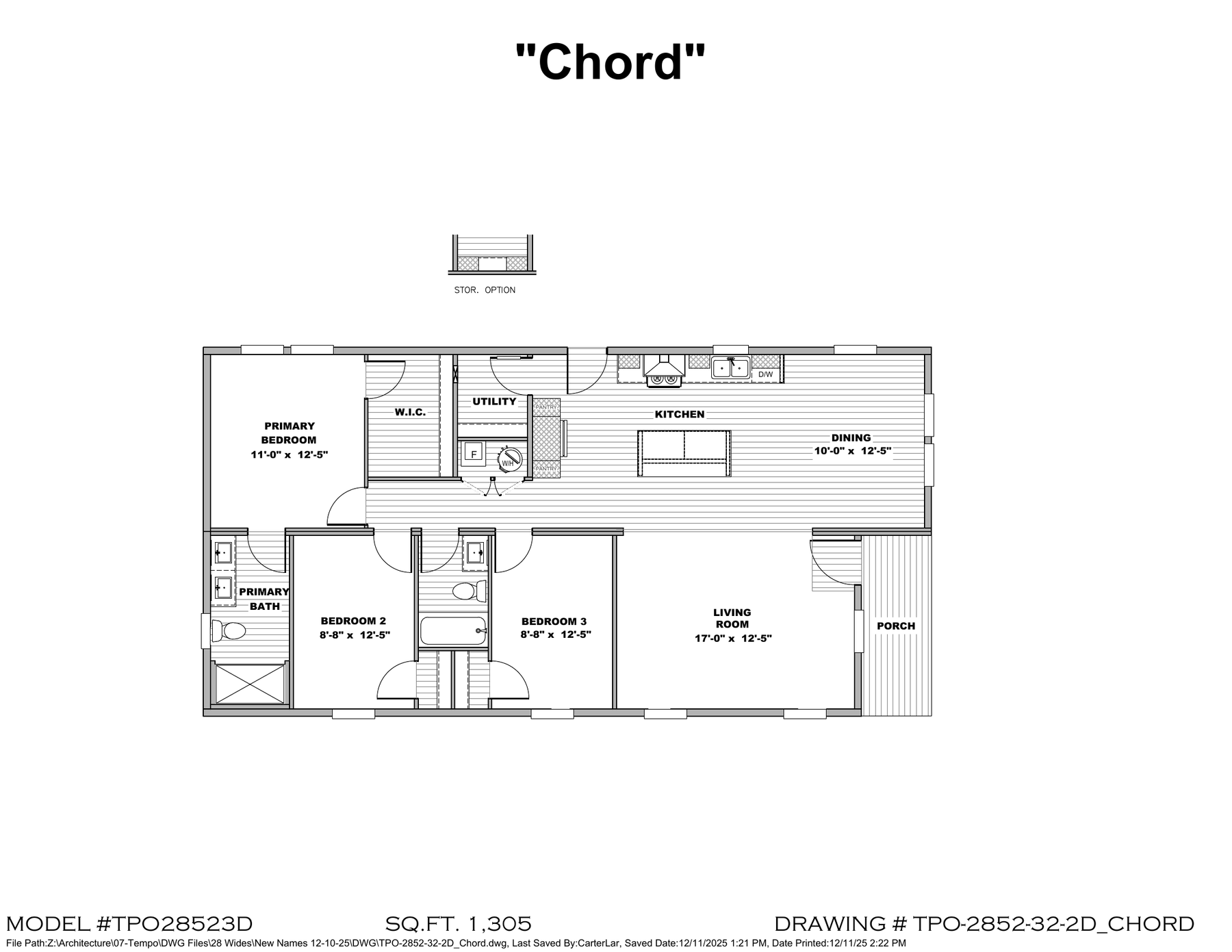 Chord TPO28523D floor plan