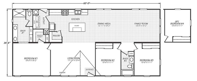 Solaris 28603A | 3 bedroom, 2 bathroom, 1600 sqft home | Built by Cavco - Goodyear in Goodyear, AZ.